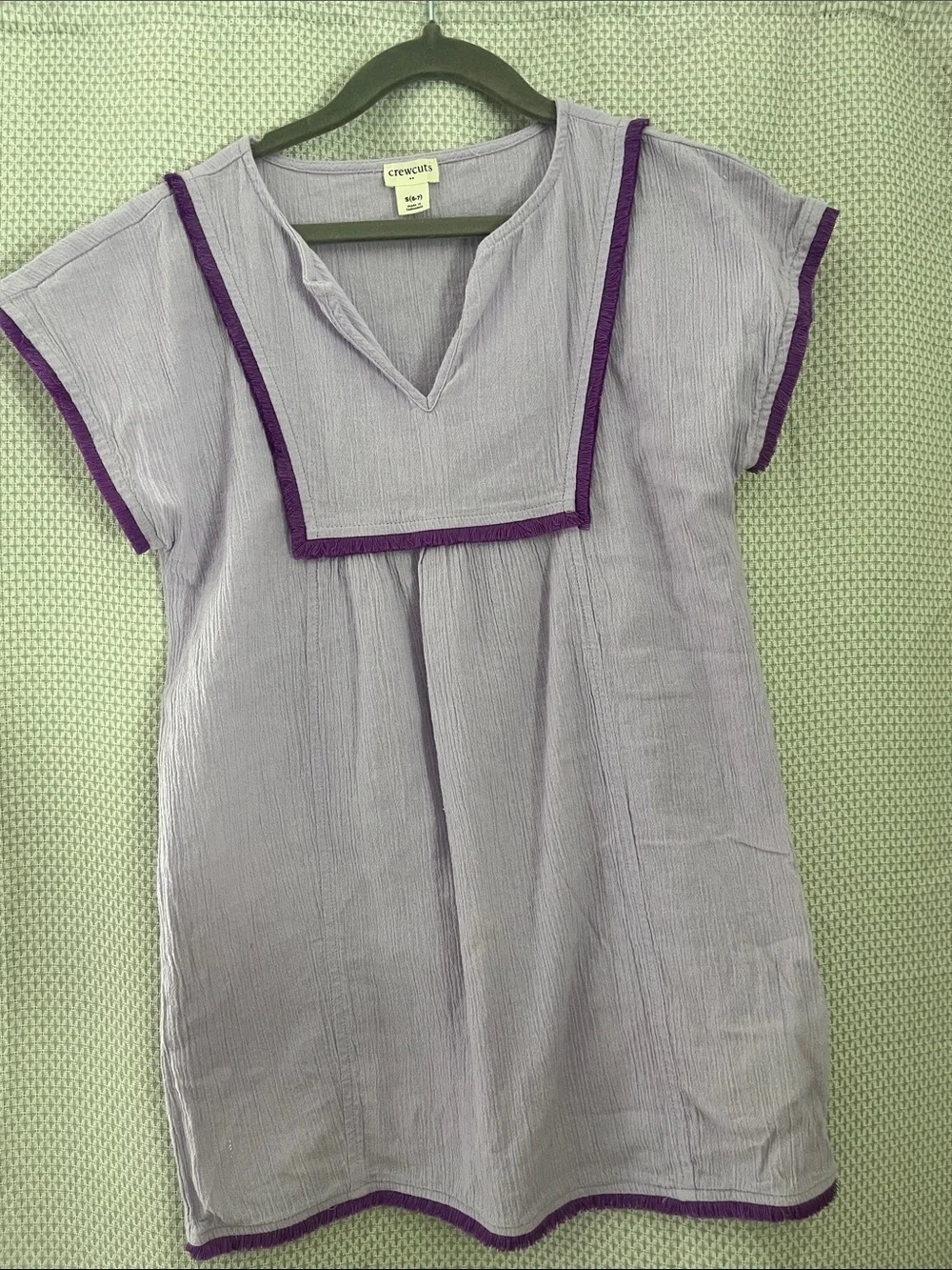 Crewcuts Lilac Tunic Coverup with Deep Purple Trim (NWOT)